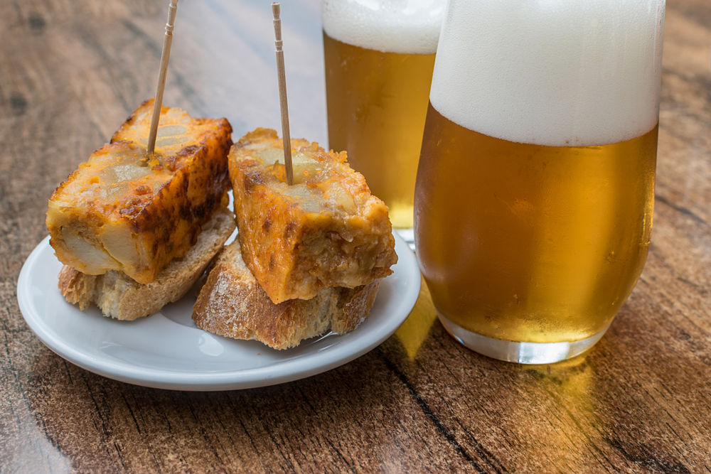 Typical,Spanish,Appetizer,Called,Pincho,De,Tortilla,De,Patatas.,Delicious